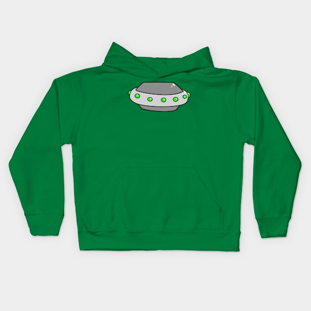 Alien Spaceship Kids Hoodie by saradaboru